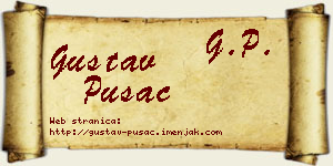 Gustav Pušac vizit kartica